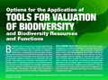Options for the Application of Tools for Valuation of Biodiversity and Biodiversity Resources and Functions